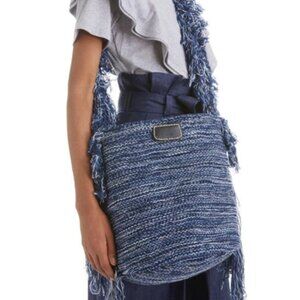NWT Chloe Jorge Ocean Waves Cashmere Knit Bucket Bag